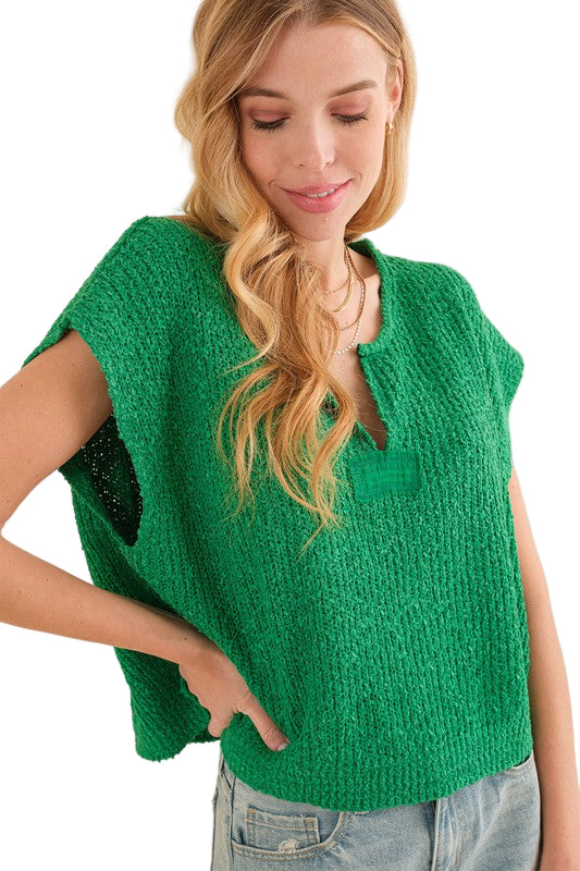 Kvinders Patch Uden Ærmer Sweater 0