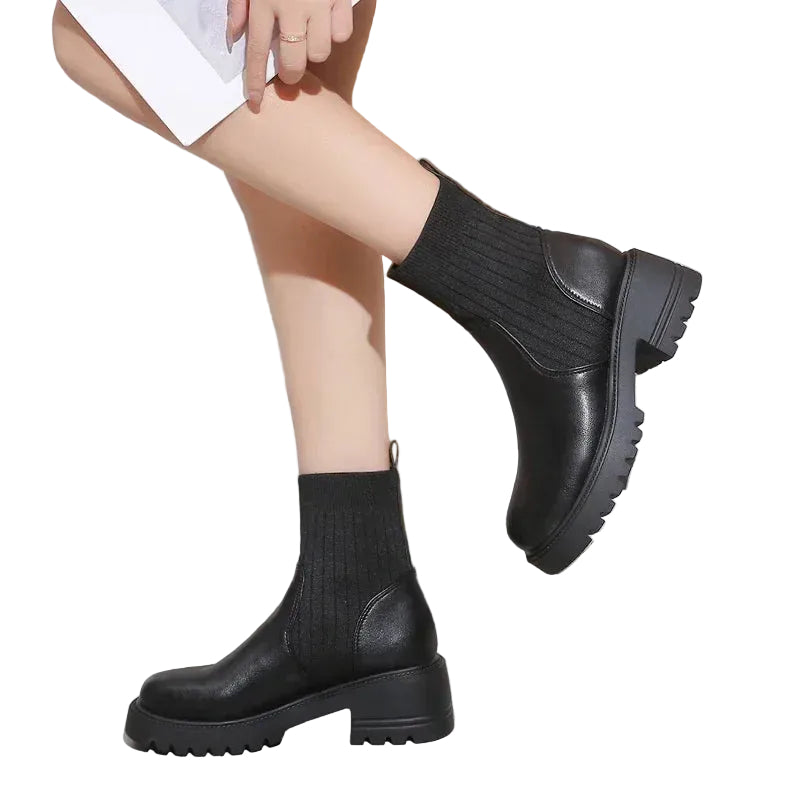 Kvinders Platform Støvler med Splitstrik 0