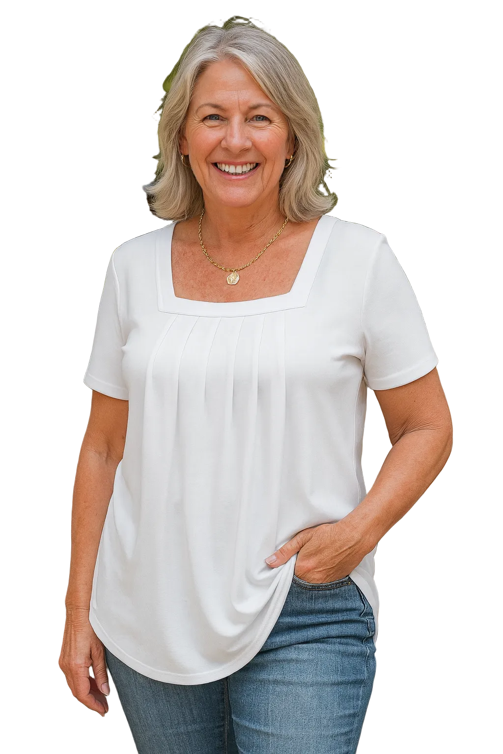 Kvinders Plisseret Top Behagelig 0