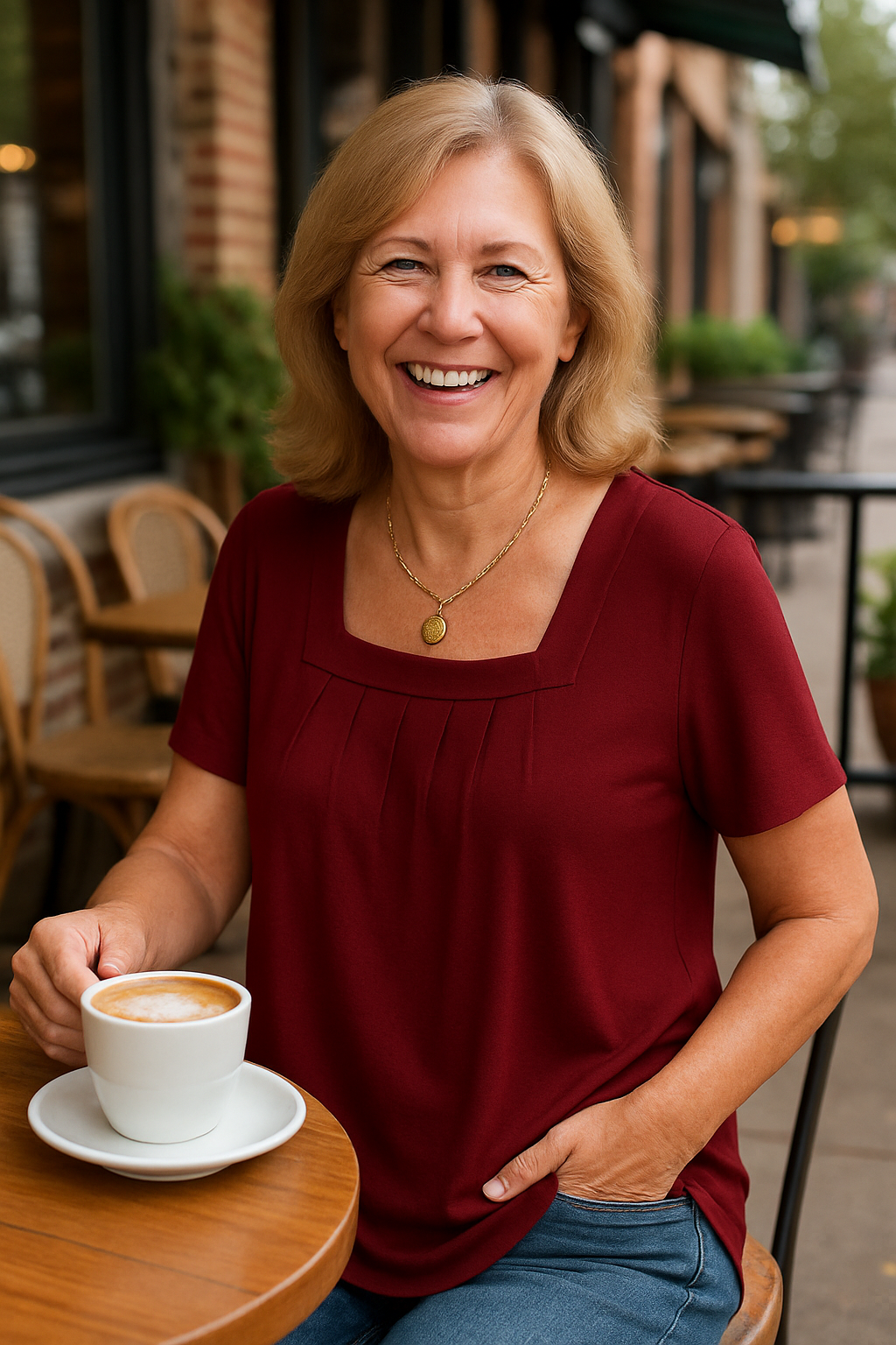 Kvinders Plisseret Top Behagelig 5