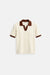 Kvinders Polo T-shirt med Farveblokke og Hakket Krave 0