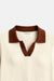Kvinders Polo T-shirt med Farveblokke og Hakket Krave 6