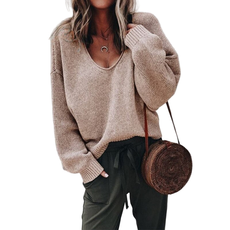 Kvinders Pullover i Merinould med Klassisk Design 0