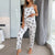 Kvinders Pyjamas Sæt Med Sommerfugl Print Satin 3