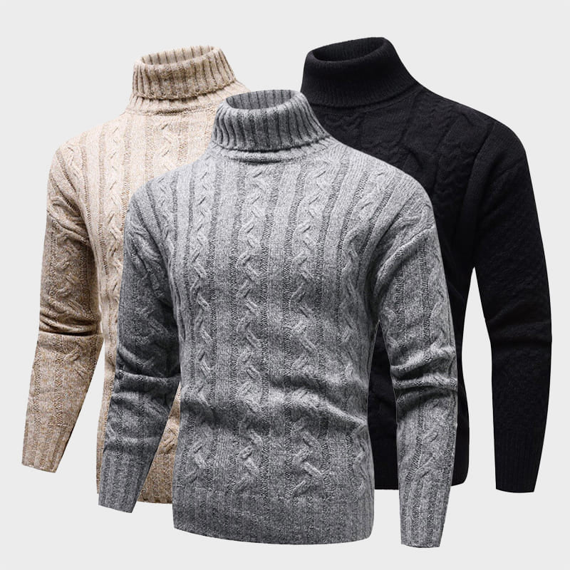 Kvinders Rullekravetrøje Chunky Kabelstrik 3