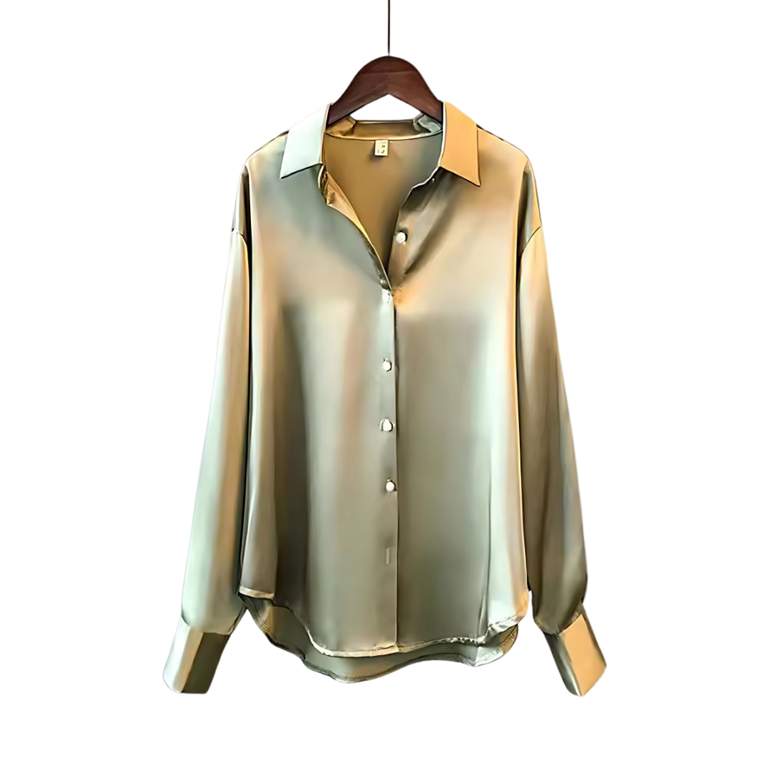 Kvinders Satin Bluse Elegant Design 0