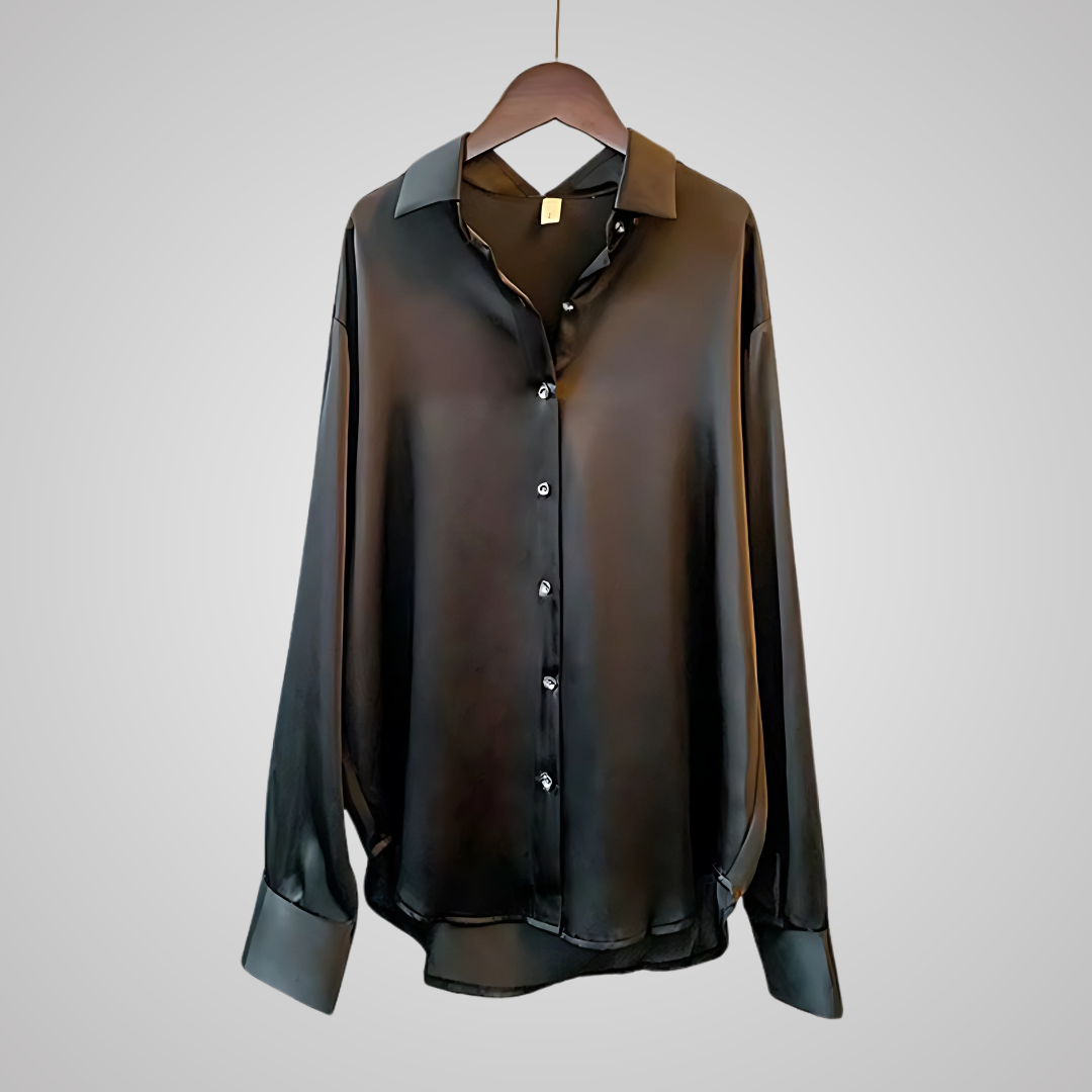 Kvinders Satin Bluse Elegant Design 5