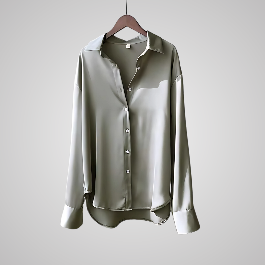 Kvinders Satin Bluse Elegant Design 7