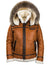 Kvinders Saueskinnsjakke med Pelshette Casual Tidløs Design 0