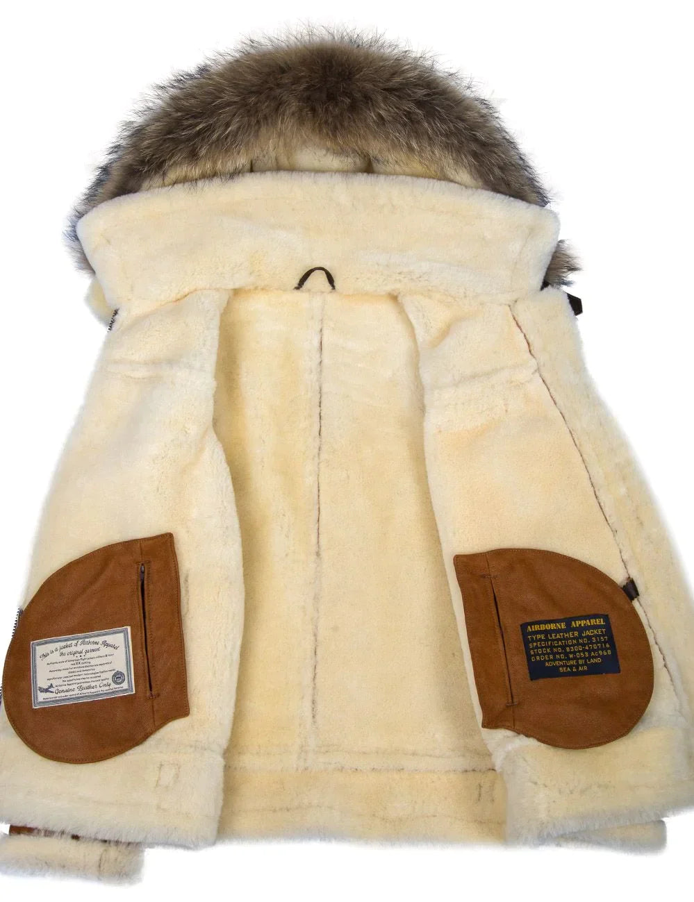 Kvinders Saueskinnsjakke med Pelshette Casual Tidløs Design 8