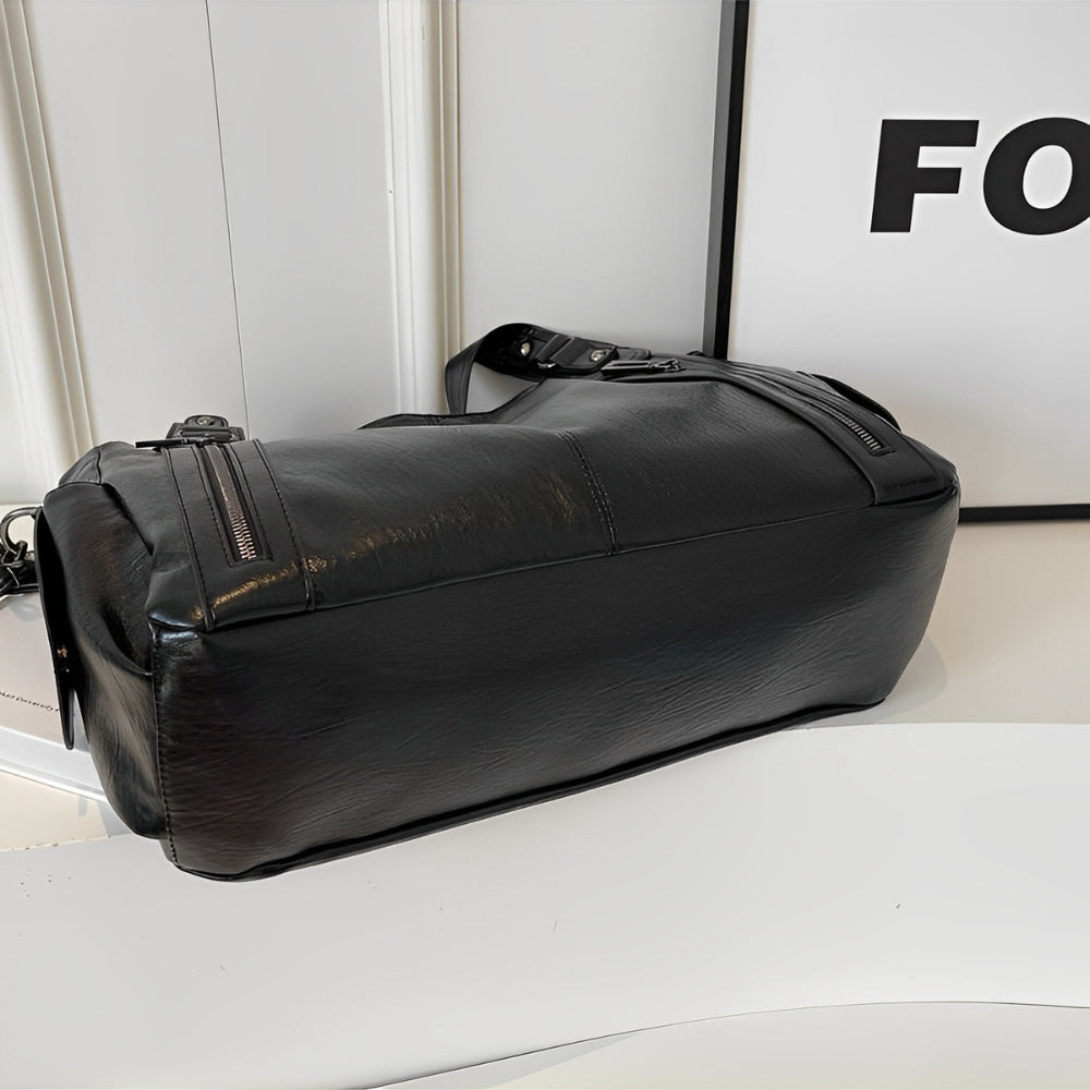 Kvinders Skoletaske med Lynlås og Aftagelig Skulderrem 7