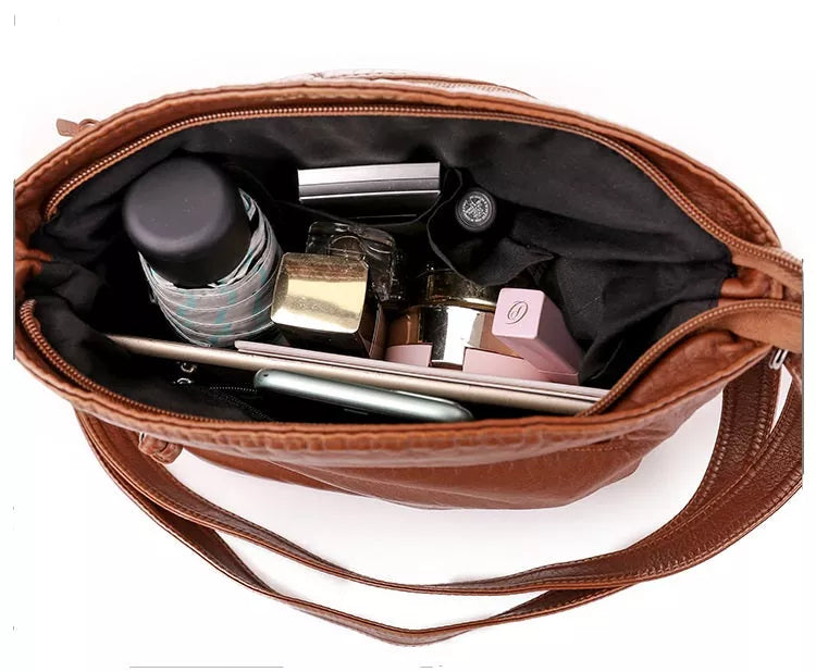 Kvinders Skuldertaske i Læder 4