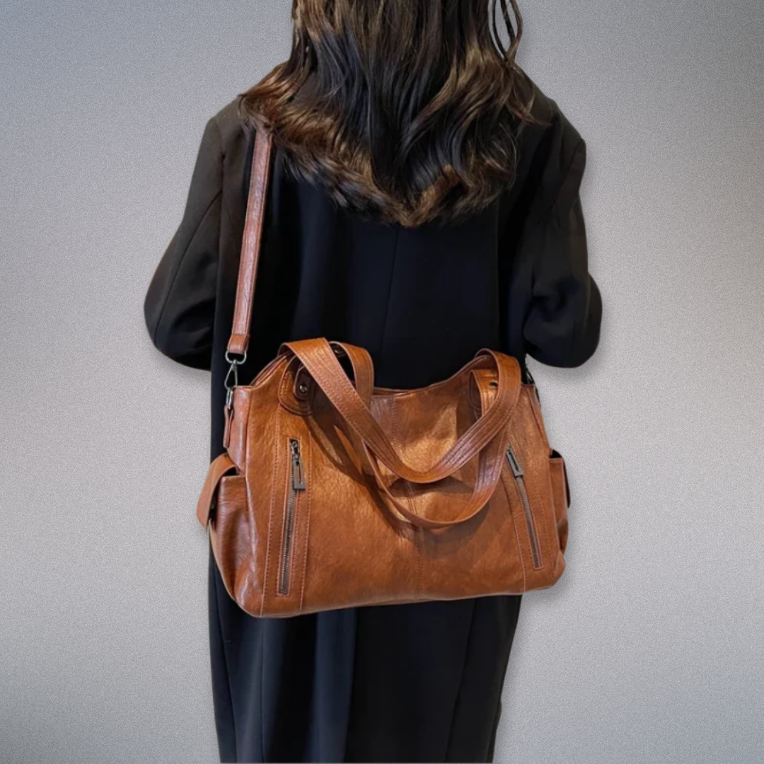 Kvinders Skuldertaske i Vegansk Læder med Metal Accenter 2