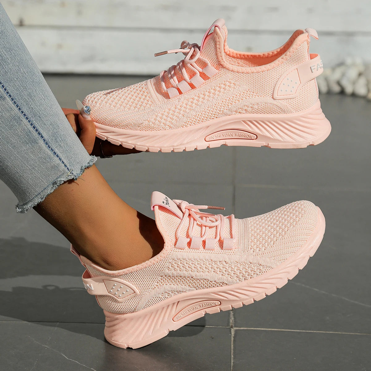 Kvinders Sneakers Casual Mode Fly Weaving 1