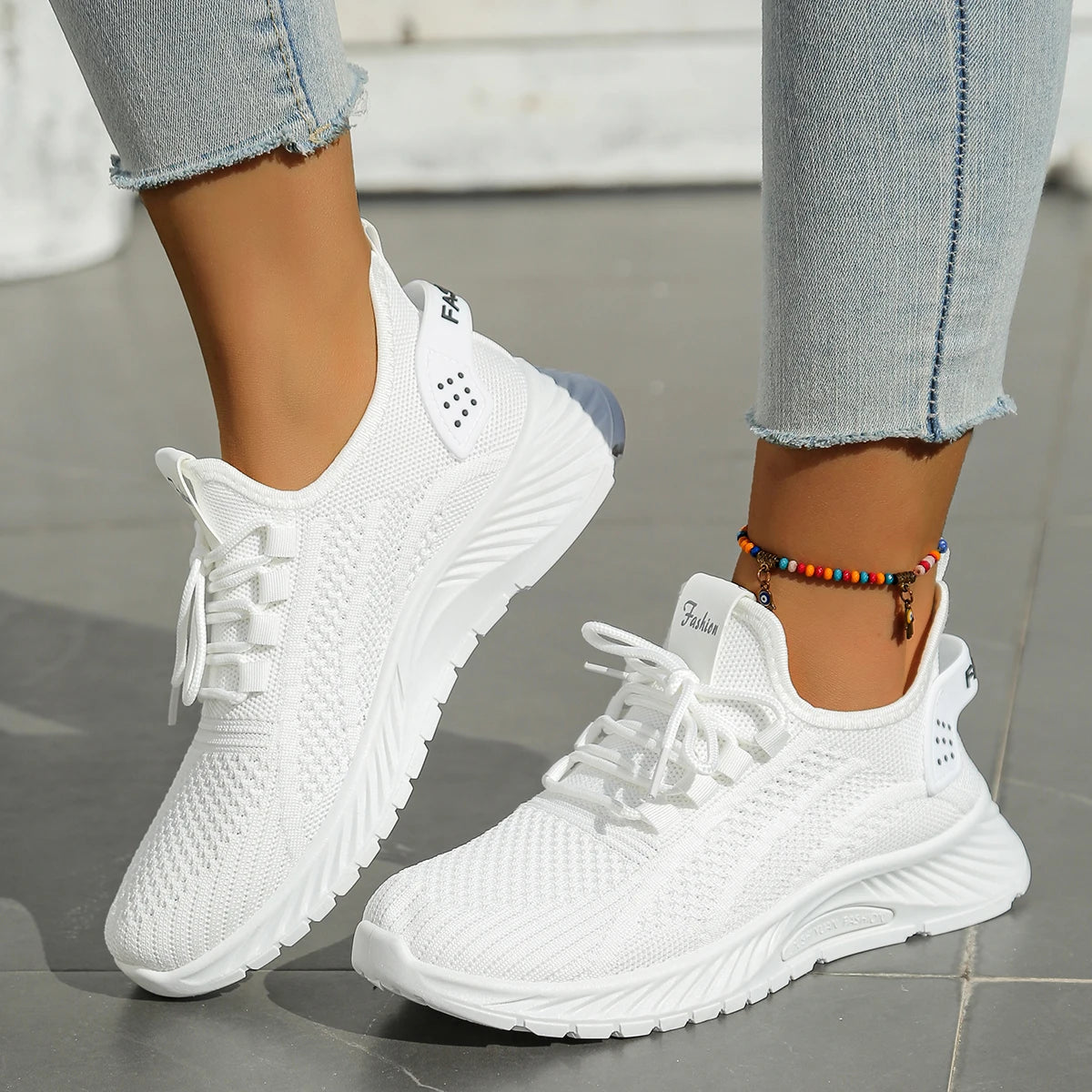 Kvinders Sneakers Casual Mode Fly Weaving 6