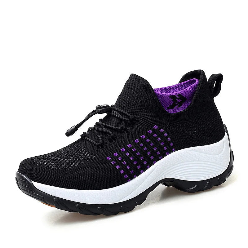 Kvinders Sneakers Platform Åndbart Stof 0