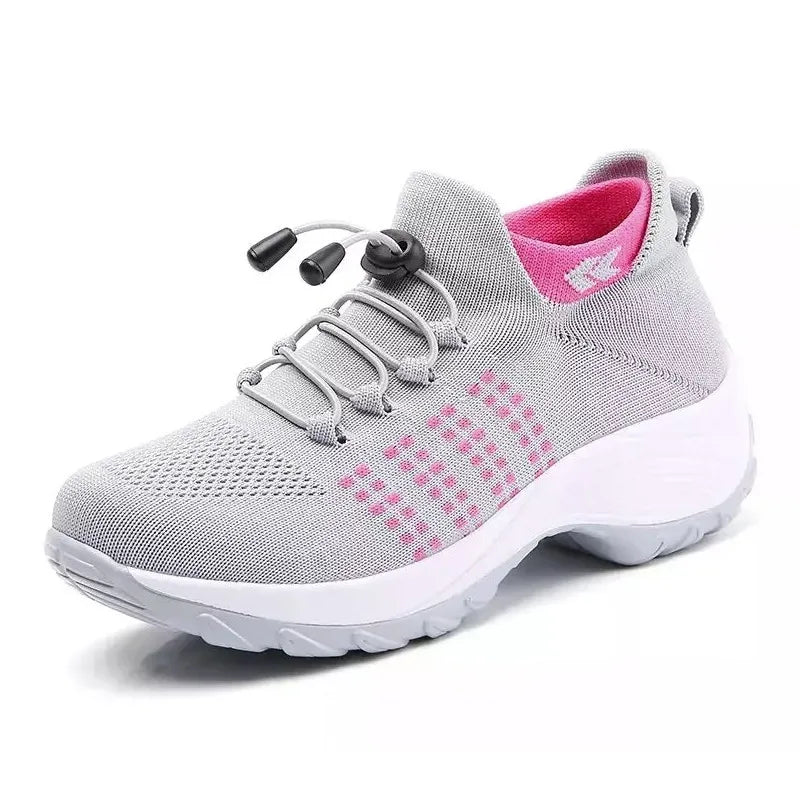 Kvinders Sneakers Platform Åndbart Stof 8