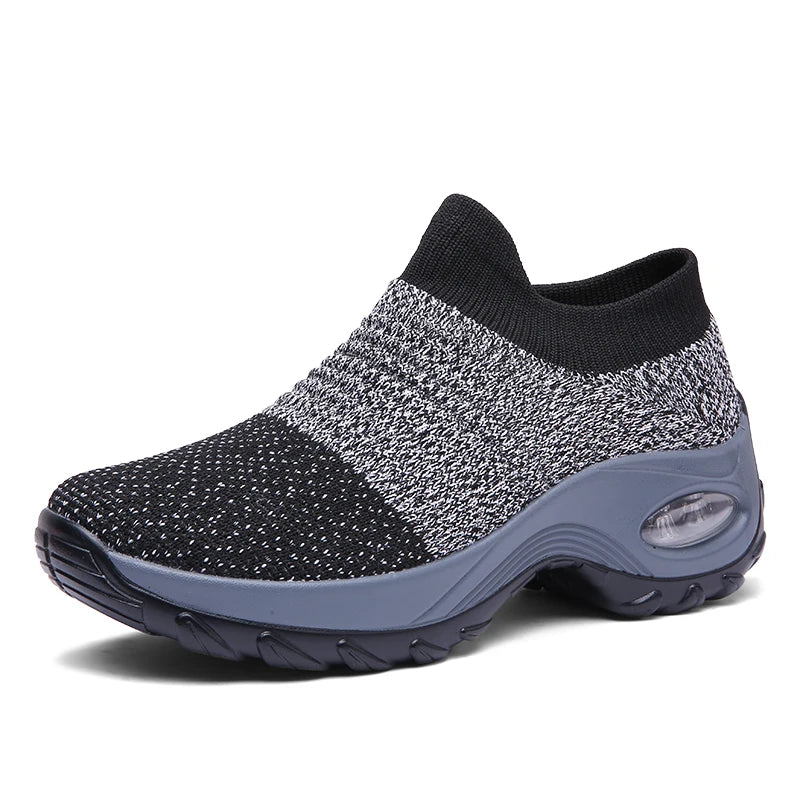 Kvinders Sneakers Sporty Åndbart Stof Gummi Sål 6
