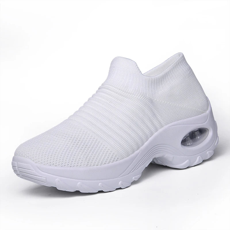 Kvinders Sneakers Sporty Åndbart Stof Gummi Sål 8