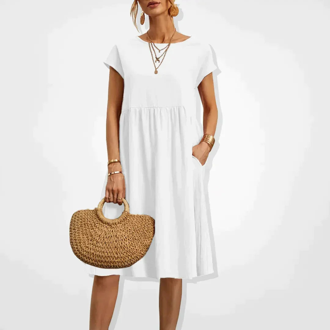 Kvinders Sommerkjole Empire Stil Let Materiale 10