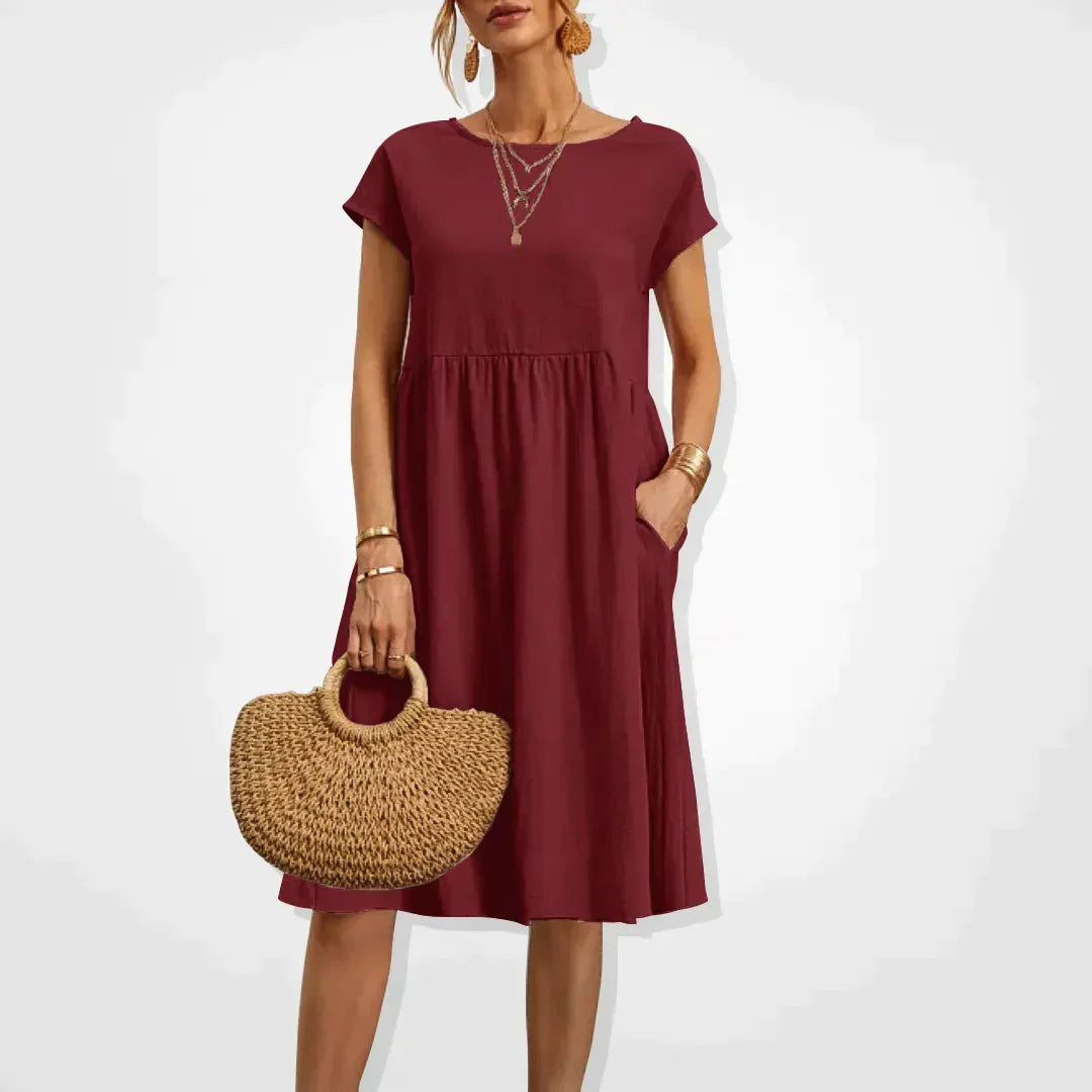 Kvinders Sommerkjole Empire Stil Let Materiale 8