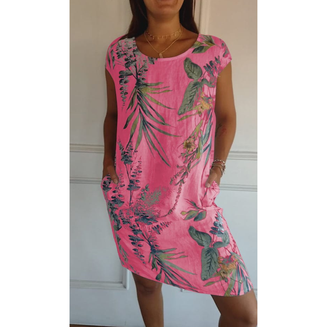 Kvinders Sommerkjole Med Rundhals Design 1