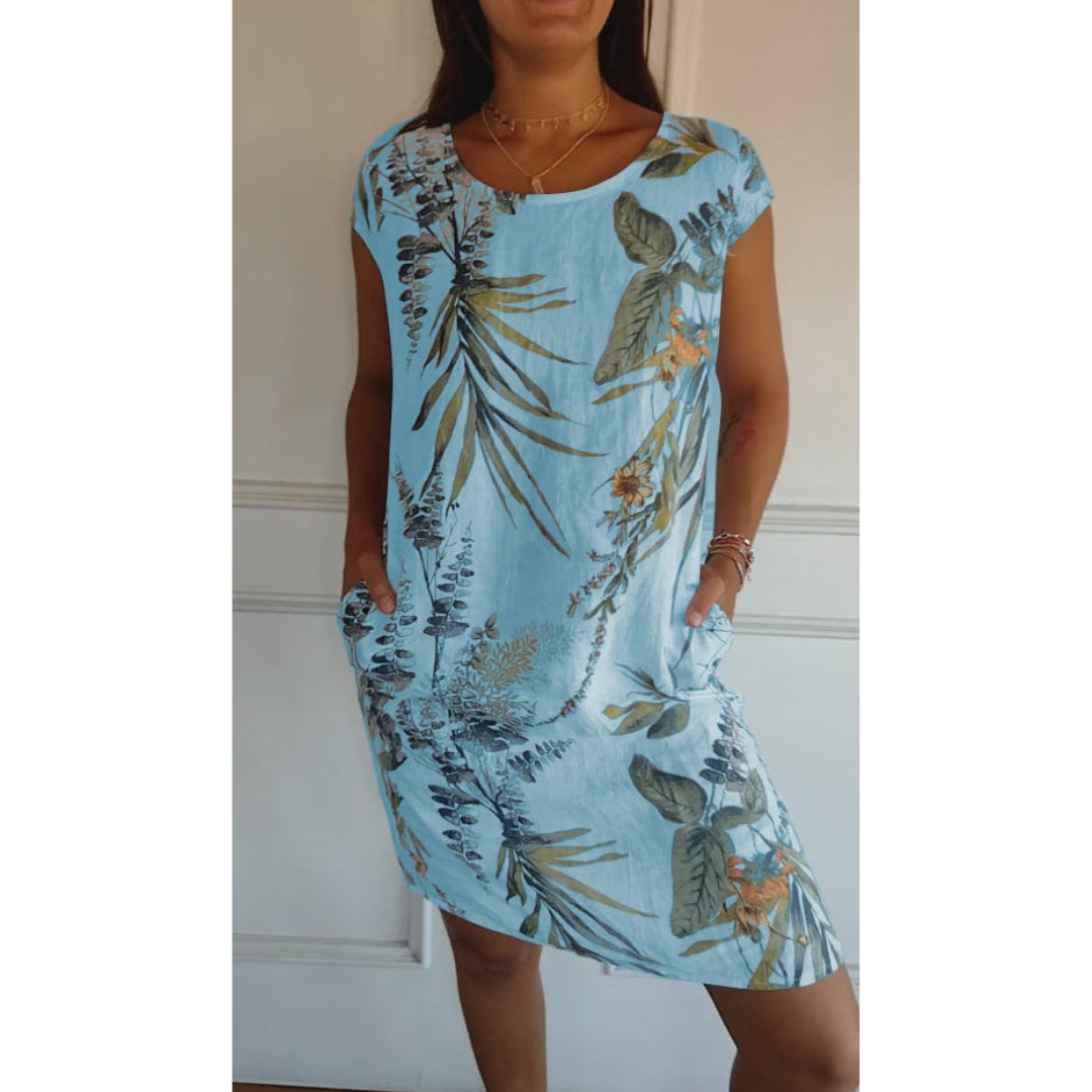 Kvinders Sommerkjole Med Rundhals Design 3