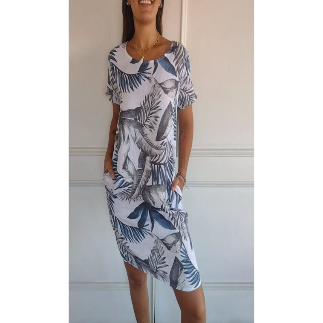 Kvinders Sommerkjole Med Rundhals Design 7