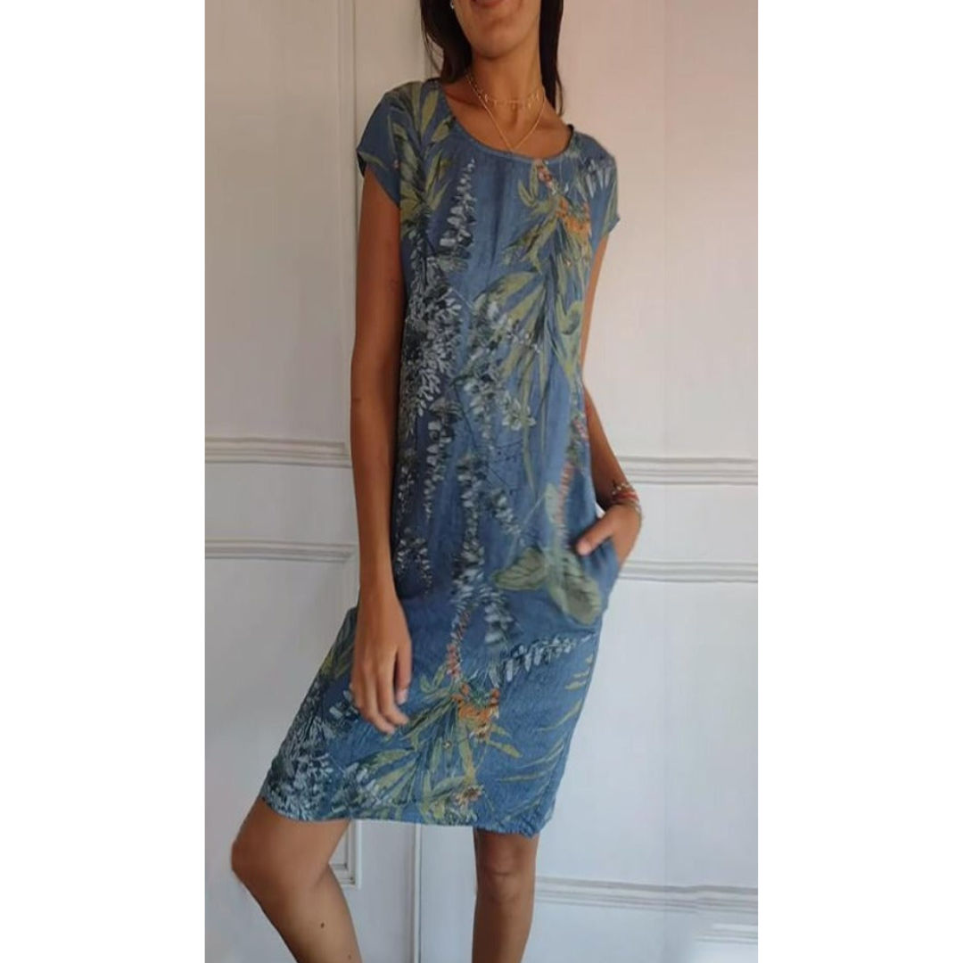 Kvinders Sommerkjole Med Rundhals Design 8