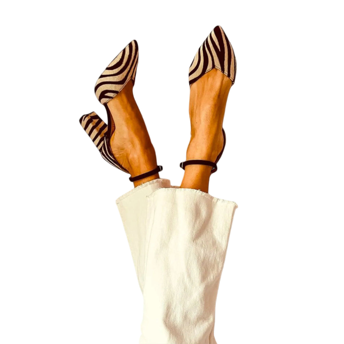 Kvinders Statement-Højhæle med Zebra-Print 0