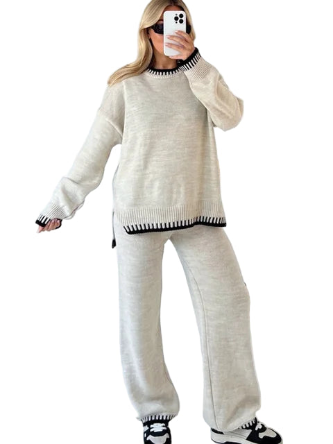 Kvinders Strikkedress Langærmet Casual Stil 0