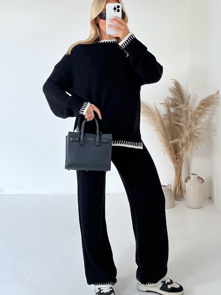 Kvinders Strikkedress Langærmet Casual Stil 3