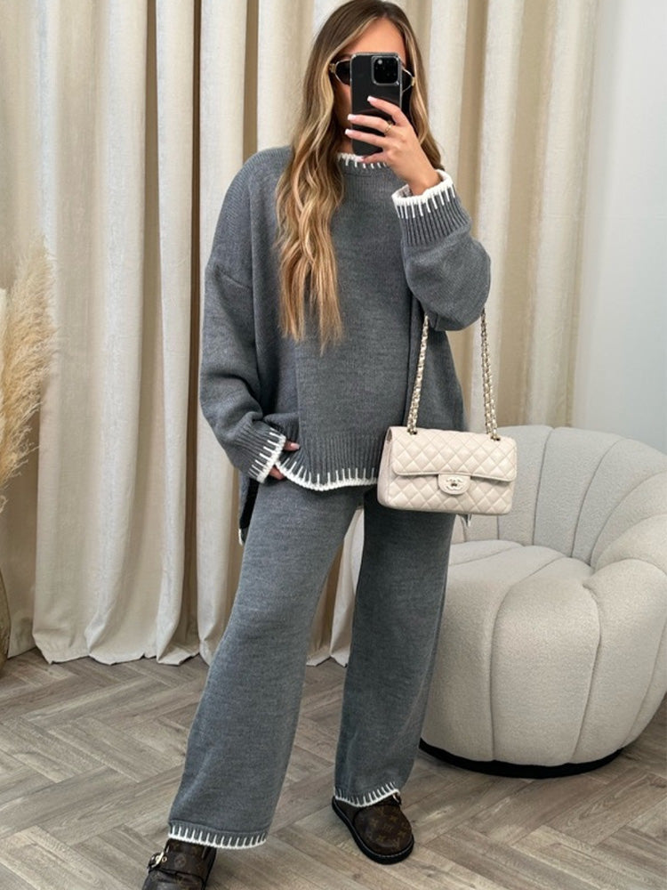 Kvinders Strikkedress Langærmet Casual Stil 4