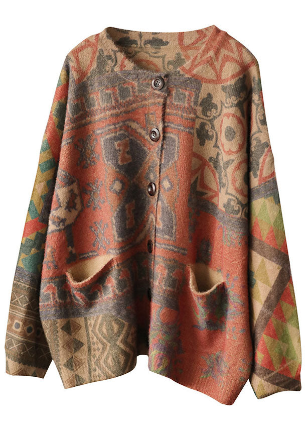 Kvinders Strikket Cardigan med Knapper og Lommer 4
