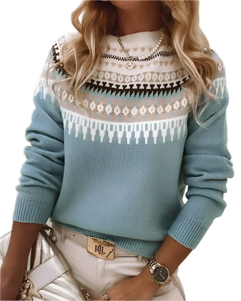 Kvinders Strikket Sweater Nordisk Design Blødt Strikket Stof 0