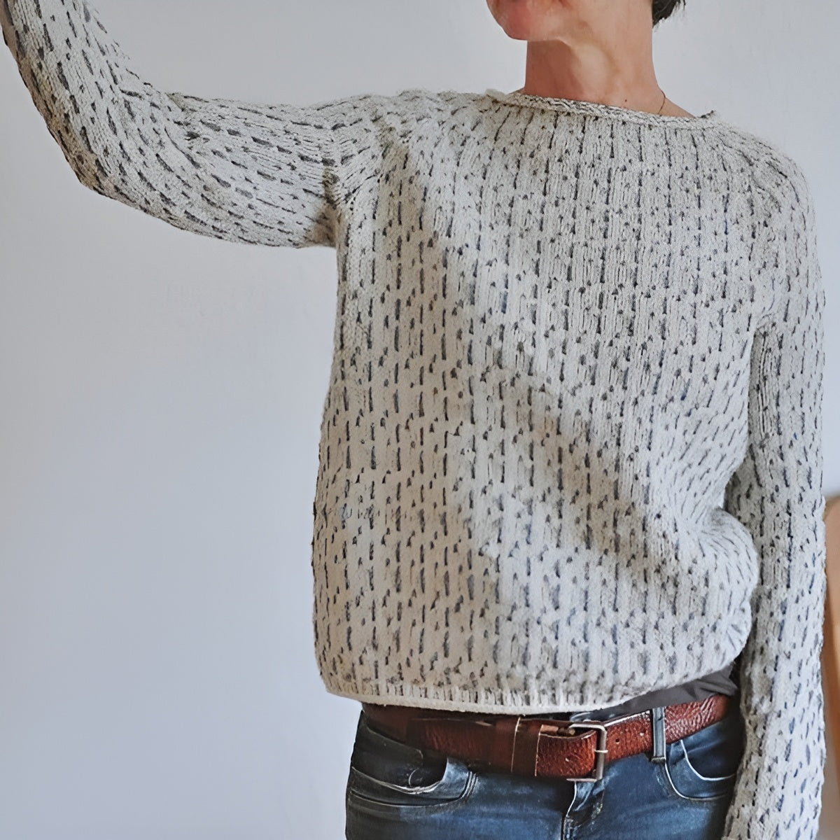 Kvinders Strikket Sweater Stilfuld 4