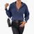 Kvinders Strikket Sweater med Halvzip og Ribben Design 2