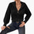 Kvinders Strikket Sweater med Halvzip og Ribben Design 3
