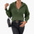 Kvinders Strikket Sweater med Halvzip og Ribben Design 4