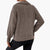 Kvinders Strikket Sweater med Halvzip og Ribben Design 7