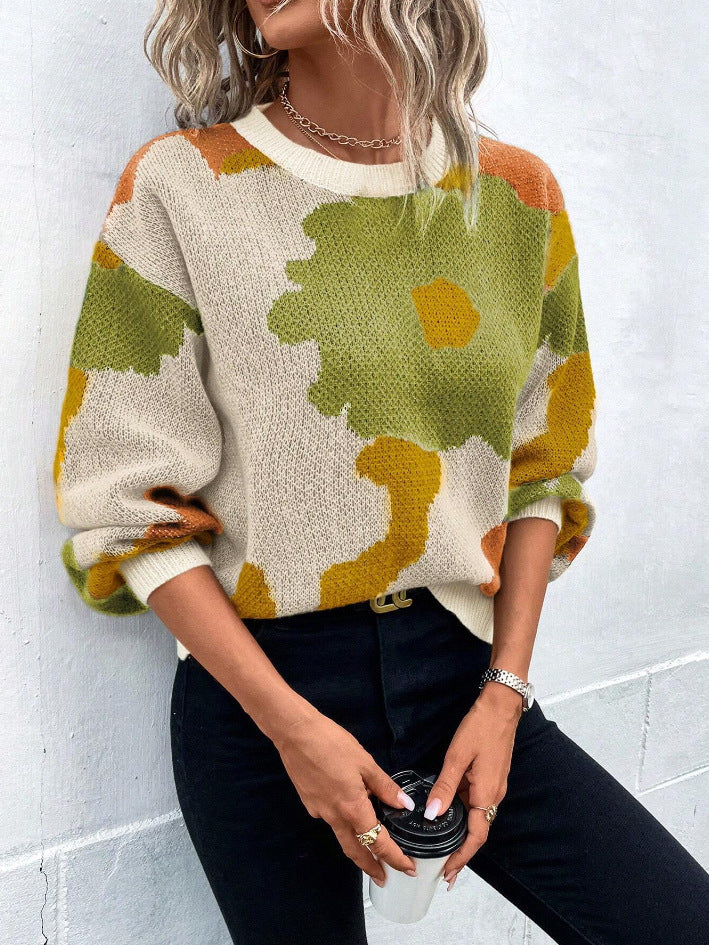 Kvinders Sweater med Blomsterprint 5
