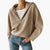 Kvinders Sweater med Halv Lynlås og Stativ Krave 0