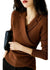 Kvinders Sweater med Peter Pan Krave og Asymmetrisk Design 0