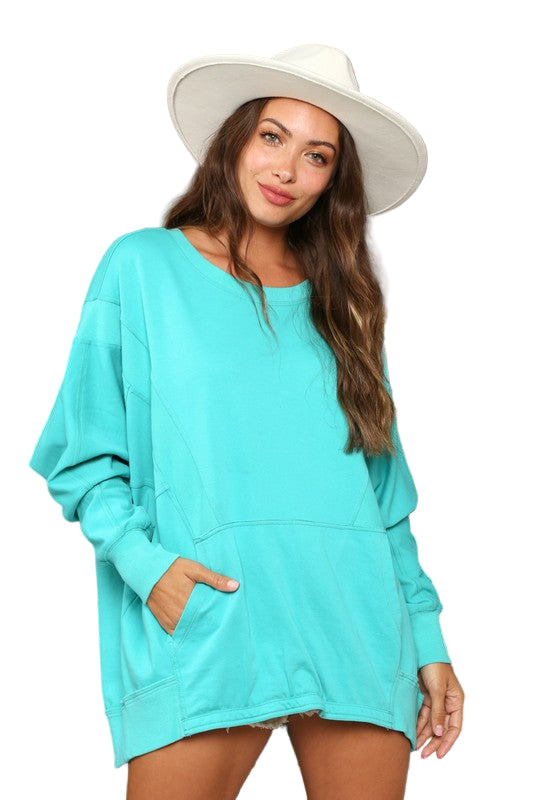 Kvinders Sweatshirt Kontrast French Terry 0