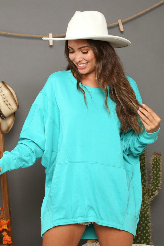 Kvinders Sweatshirt Kontrast French Terry 1