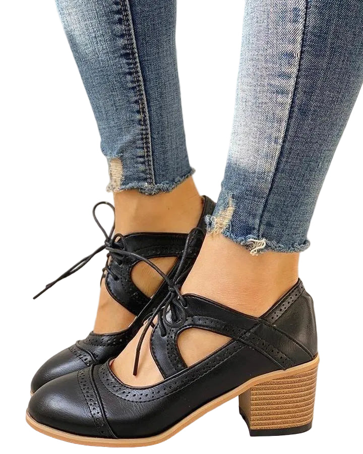 Kvinders T-rem Sko med Snørebånd 0