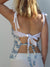 Kvinders Tanktop V-Hals Blomsterprint Polyester 3