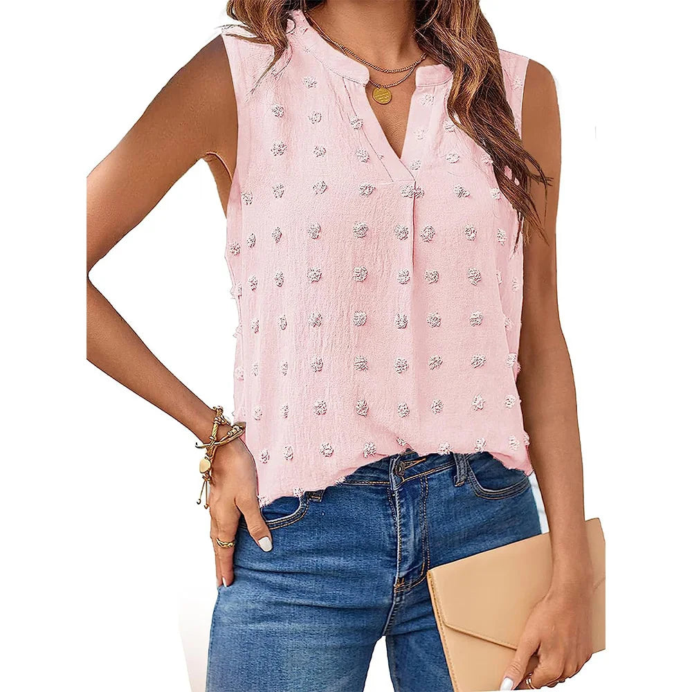 Kvinders Tanktop V-hals Blødt Stof 5