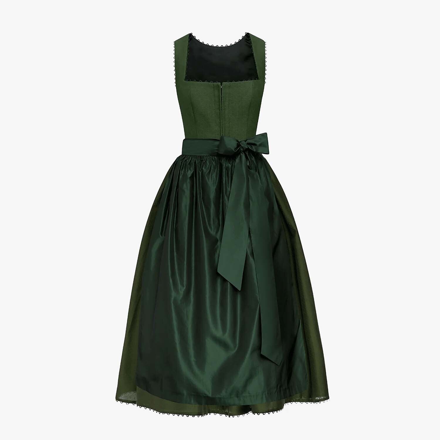 Kvinders Trachtenkjole Traditionel Bavarian Stil 100% Bomuld 1
