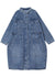 Kvinders Trench Coat Denim Løs Pasform med Lommer 3